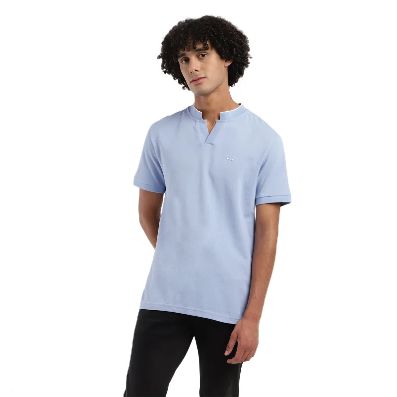 Men's Shirts with Antimicrobial TreatmentMen's Solid Slim Fit Polo T-Shirt