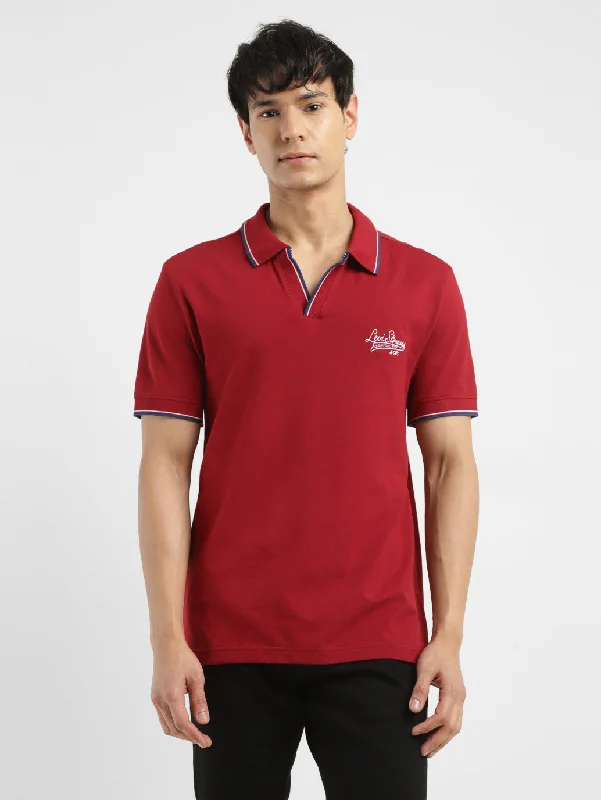 Men's Shirts with Scoop NecksMen's Solid Slim Fit Polo T-shirt