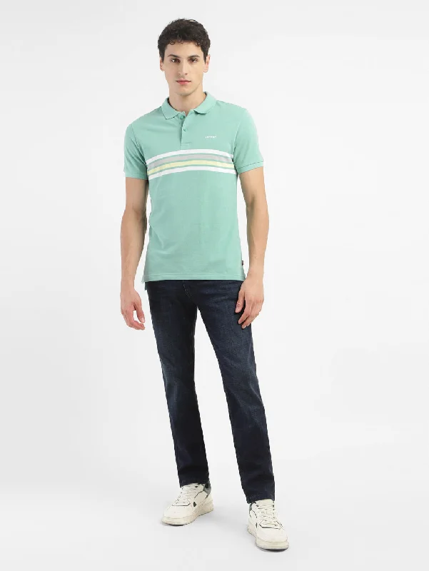 Men's Shirts with Rounded HemlinesMen's Striped Polo T-shirt