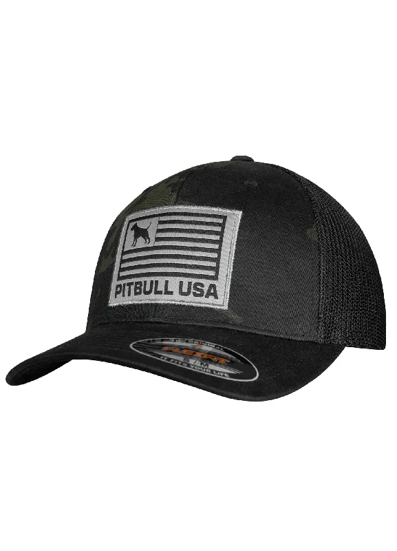 Men's Shirts with Striped PatternsFull Cap PITBULL USA