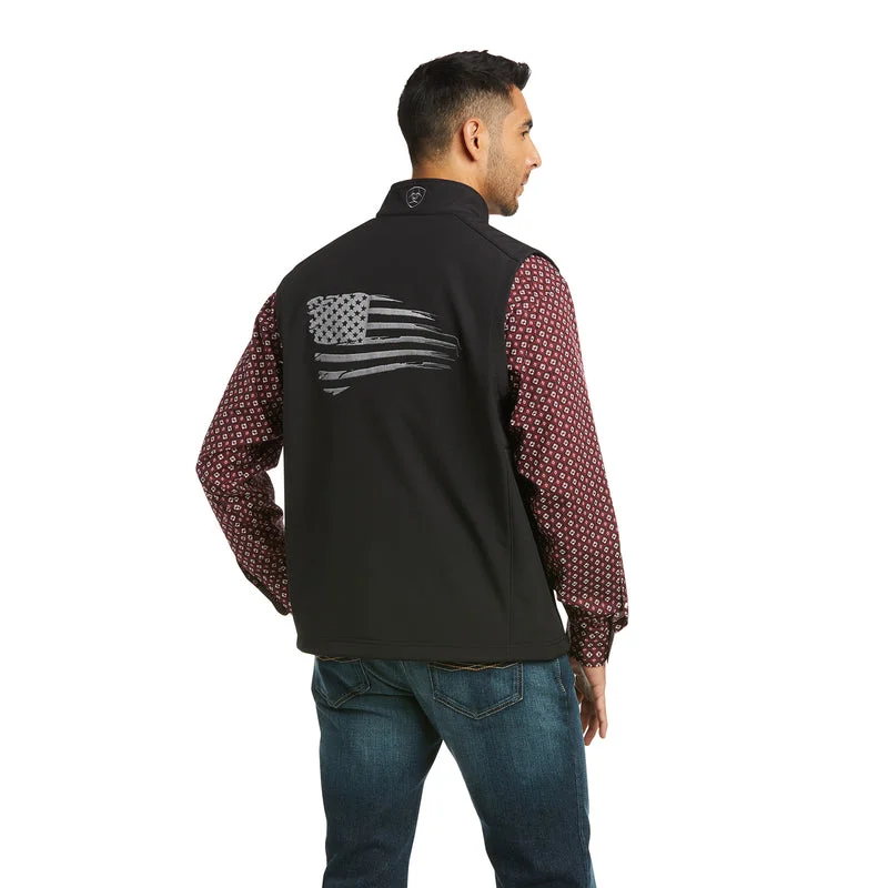 Trendy Men's Anorak Jackets'Ariat' Men's Logo 2.0 Patriot Softshell Vest - Black