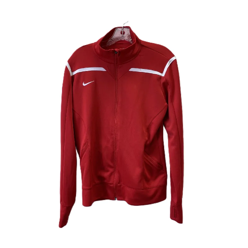 Men's Coats for Outdoor ActivitiesAthletic Jacket By Nike Apparel In Red, Size: L