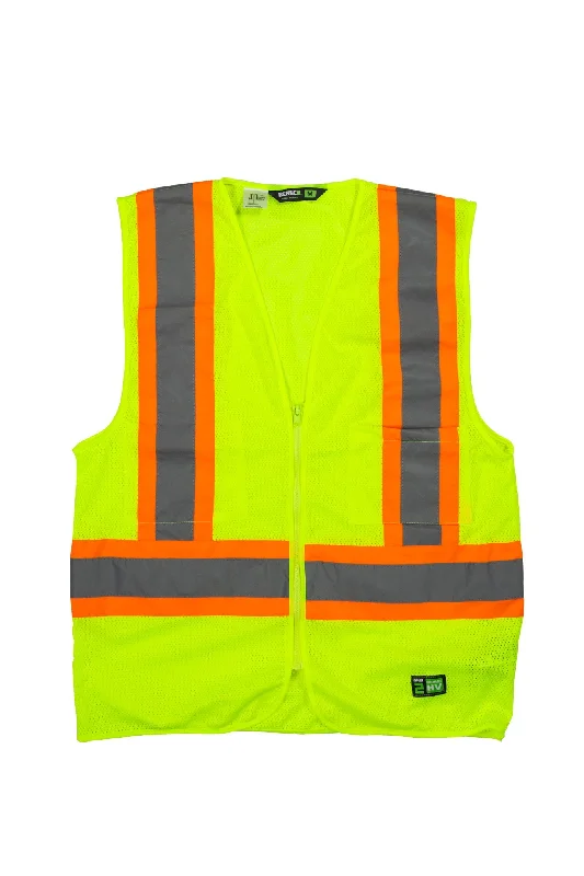 Men's Coats for SkiingBerne Mens Yellow Polyester Hi-Visibility Multi-Color Vest