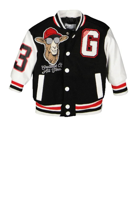 Men's Coats for Big and TallBaby Boys 0-9M Goat Chenille Patch Varsity Jacket