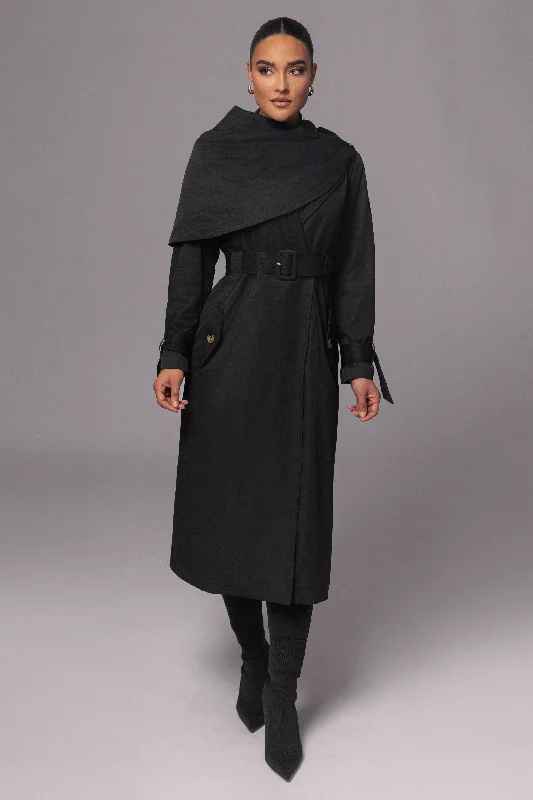 Men's Coats with Vintage StyleBlack The Classic Trench Coat