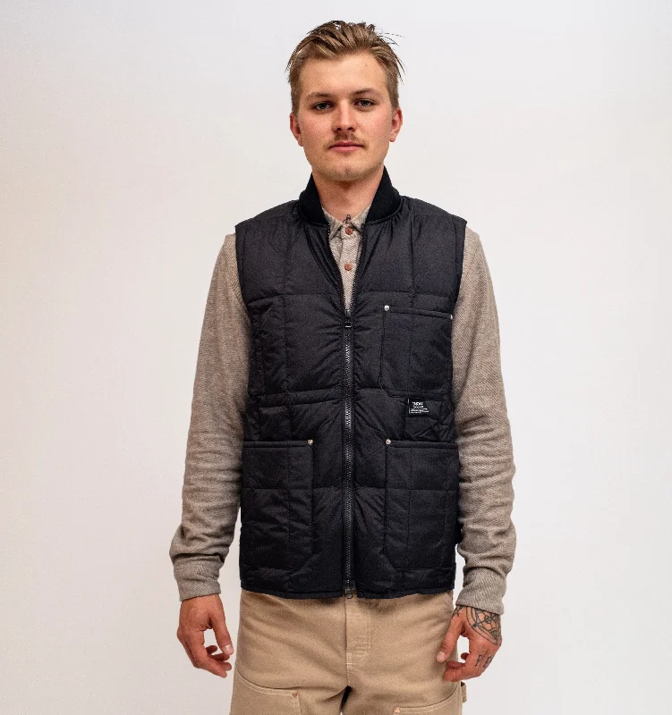 Casual Men's Bomber JacketsBlack Work Down Vest