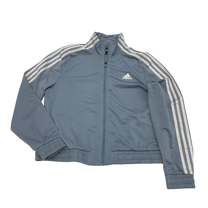 Men's Coats for Casual WearBLUE ATHLETIC JACKET by ADIDAS Size:M