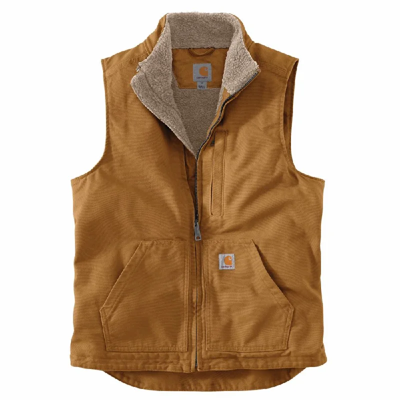 Men's Coats Made in the USA'Carhartt' Men's Duck Sherpa Lined Vest - Carhartt Brown