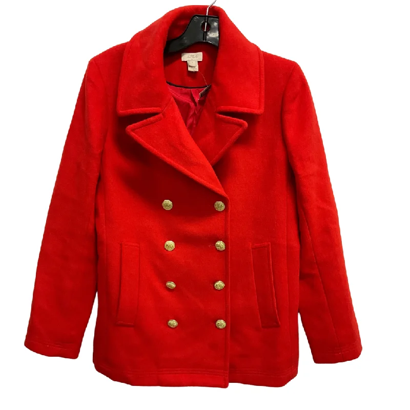 Designer Men's OvercoatsCoat Peacoat By J. Crew In Red, Size: S