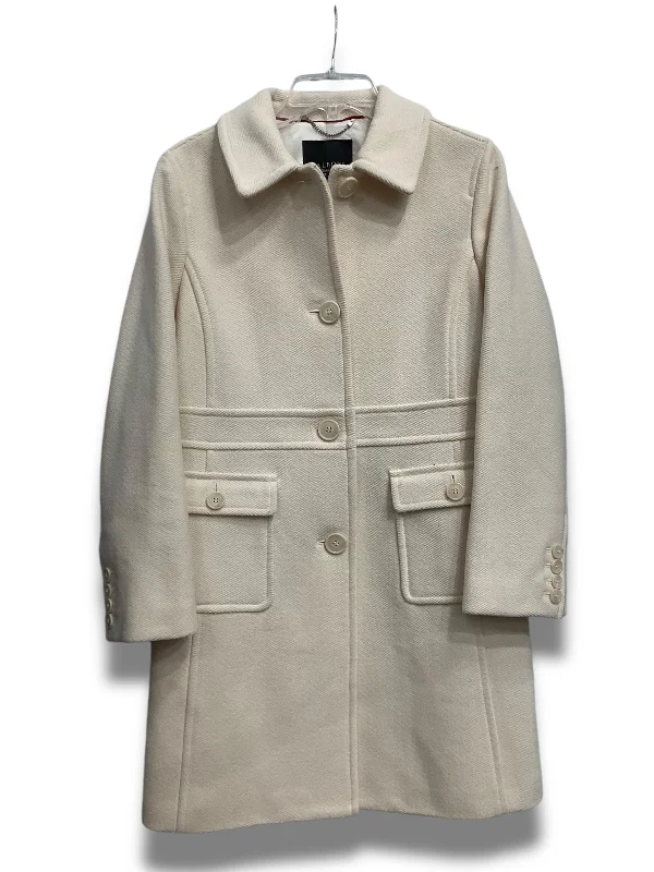 Men's Coats for Casual WearCoat Peacoat By Talbots In Cream, Size: Sp