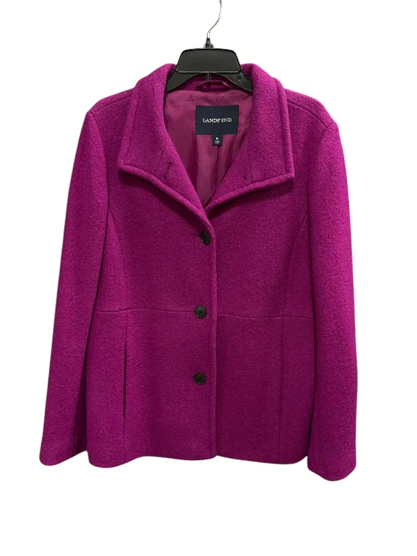 Modern Men's Field JacketsCoat Wool By Lands End In Fuschia, Size: 14