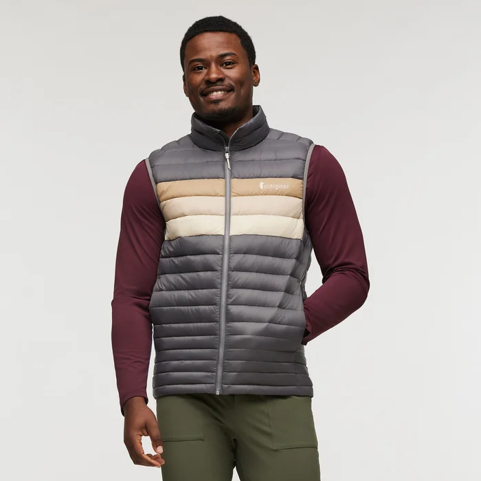 Men's Coats with Magnetic ClosuresMen's Fuego Down Vest - Cinder Stripes