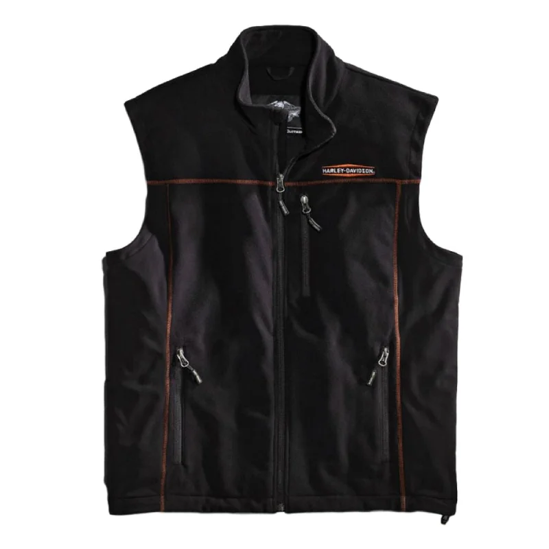 Versatile Men's Pea CoatsHarley-Davidson Men's Windproof Fleece Motorcycle Vest, Black. 98567-16VM