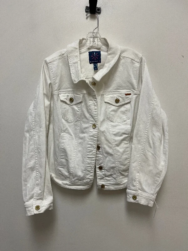 Fashionable Men's Denim JacketsJacket Denim By Isaac Mizrahi In White Denim, Size: 2x