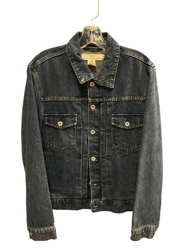 Stylish Men's Biker JacketsJacket Denim By Logg In Blue Denim, Size: M