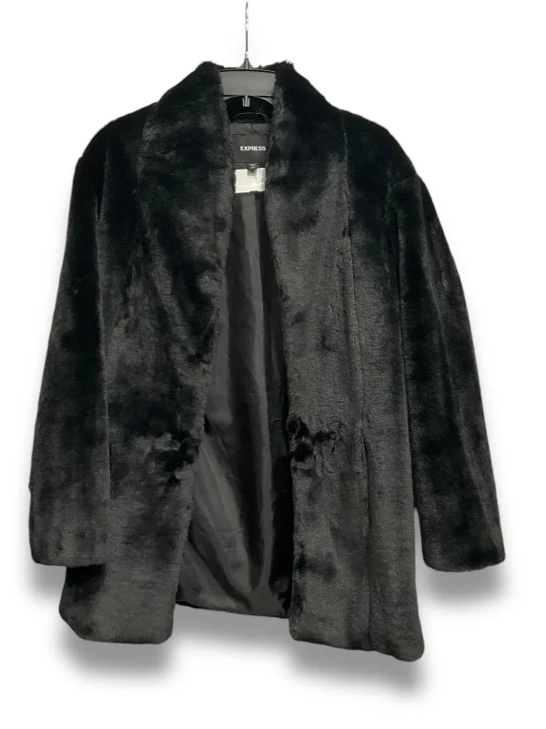 Men's Coats for Big and TallJacket Faux Fur & Sherpa By Express In Black, Size: Xxs