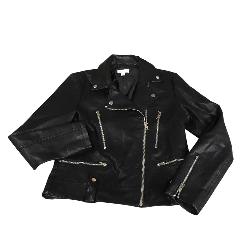 Weather-Resistant Men's CoatsJacket Moto By Topshop In Black, Size: M