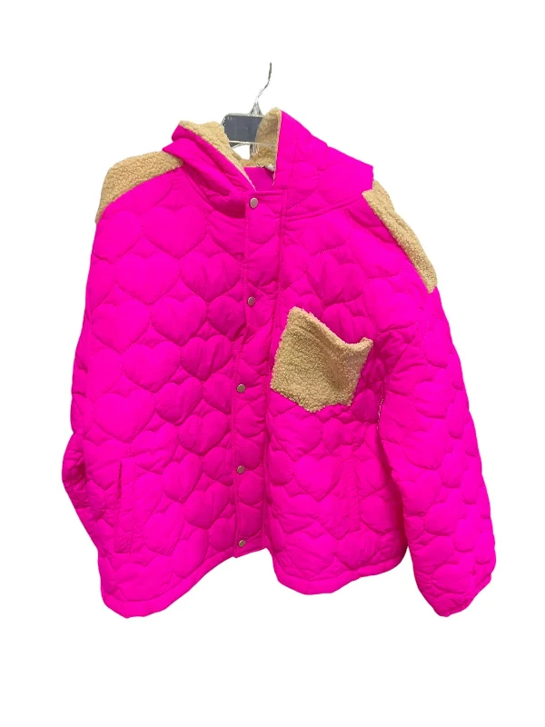 Men's Coats for Mild WeatherJacket Puffer & Quilted By White Birch In Pink, Size: 2x