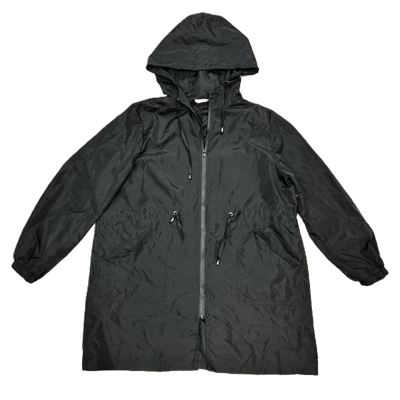 Men's Coats with Modern CutsJacket Windbreaker By In Voland In Black, Size: 2x