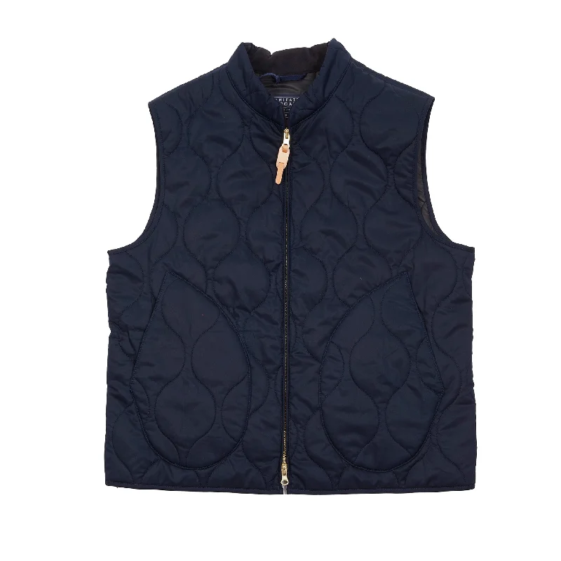 Men's Coats Made in ItalyManifattura Ceccarelli Quilted Vest in Navy