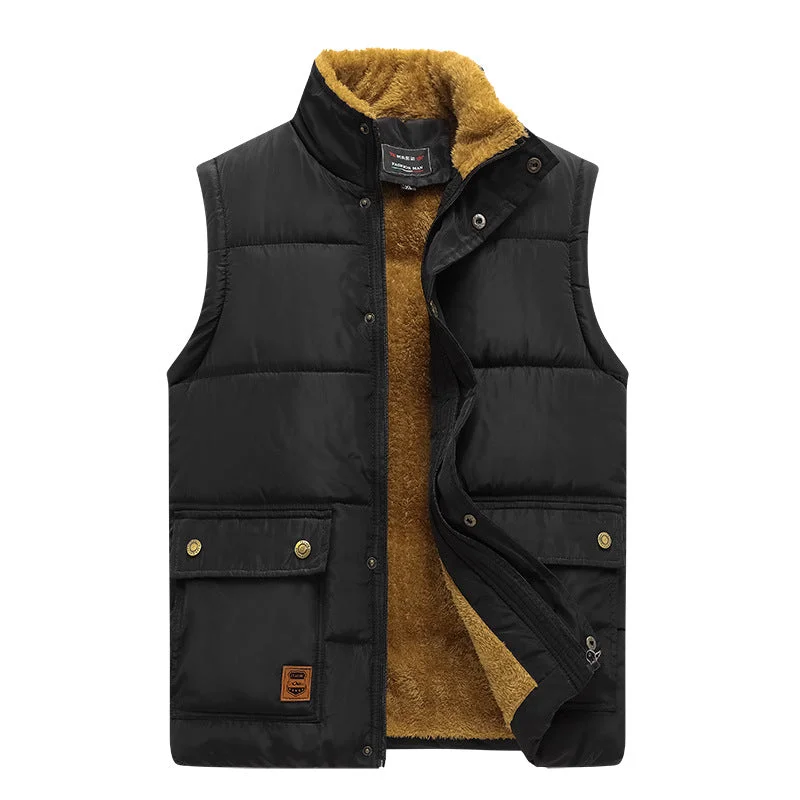 Men's Coats for City WearMens Winter Vests Outerwear Fleece Lined Puffer Vest