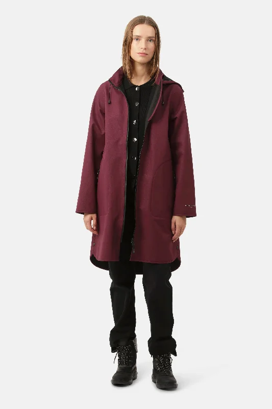 Durable Men's Car CoatsRaincoat - Maroon Banner