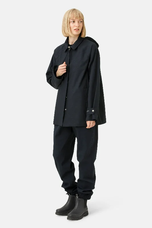 Men's Coats with Convertible CollarsRain jacket - Dark Indigo