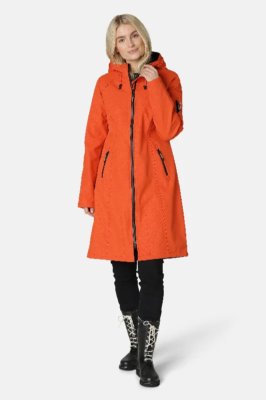 Men's Coats with Embroidered DetailsRaincoat - Warm Orange