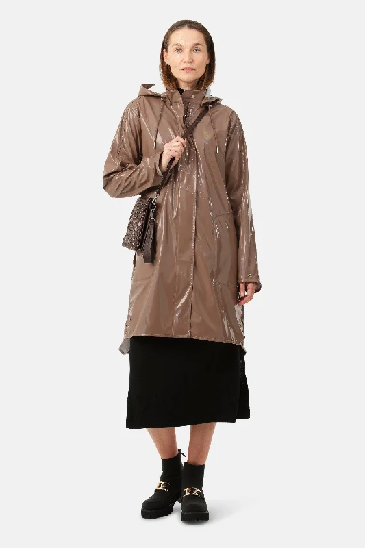 Men's Coats with ButtonsLong Raincoat - Acorn