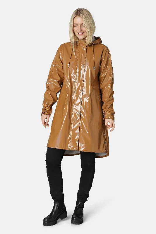 Men's Coats with Tactical FeaturesLong Raincoat - Cashew