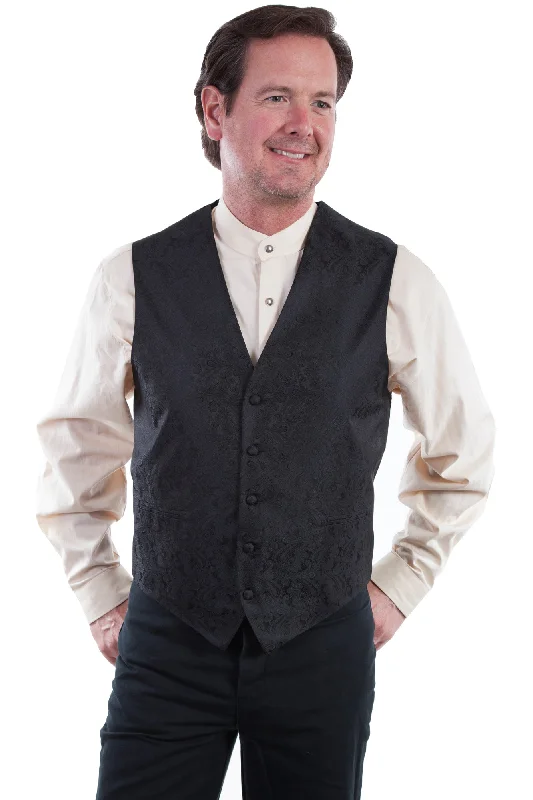 Unique Men's Flight JacketsScully Mens Black Polyester Vintage Vest