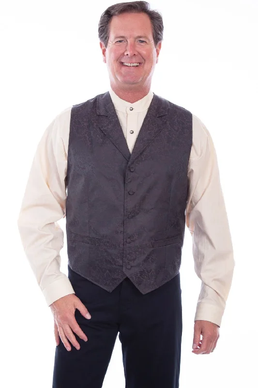 Men's Coats for Winter CampingScully Mens Chocolate Polyester Distinguished Vest