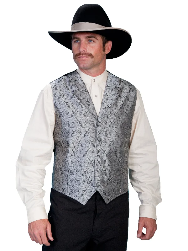 Waterproof Men's ParkasScully Mens Gray Polyester Classic Paisley Vest