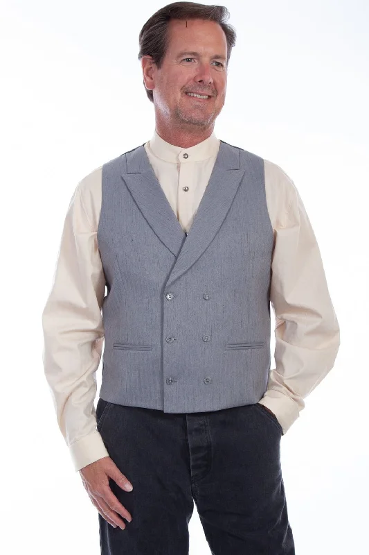 Men's Coats with Modern CutsScully Mens Grey Polyester Mini Herringbone Vest