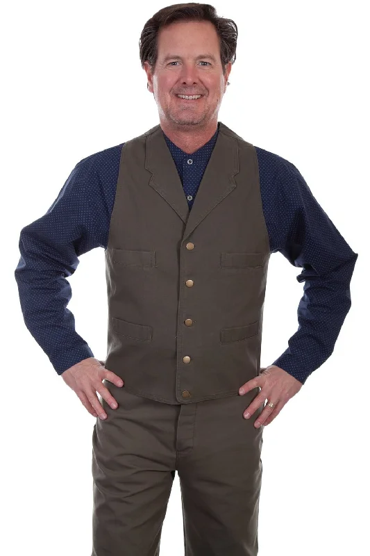 Men's Coats Made in the USAScully Mens Khaki 100% Cotton Canvas Vest