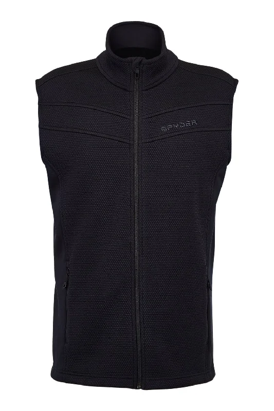 Men's Coats for Skinny Men'Spyder' Men's Encore Fleece Vest - Black