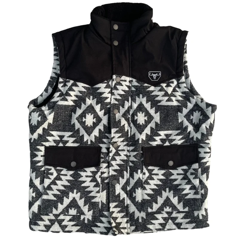 Winter-Ready Men's CoatsSALE - Tribal Aztec Print Vest