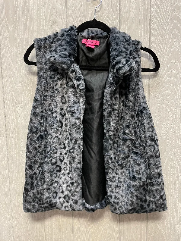 Men's Coats for WorkVest Faux Fur & Sherpa By Betsey Johnson In Animal Print, Size: M