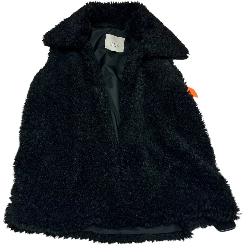 Men's Coats for Dressy OccasionsVest Faux Fur & Sherpa By Jack In Black, Size: S