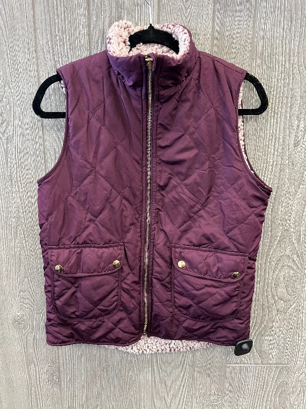 Men's Coats with Adjustable SleevesVest Faux Fur & Sherpa By Miami In Purple, Size: M