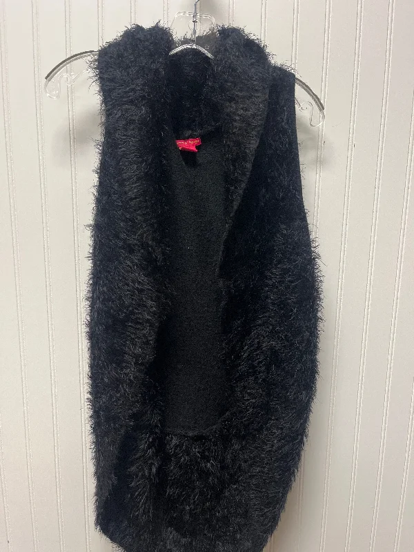 Men's Coats with Adjustable SleevesVest Faux Fur & Sherpa By Sunny Leigh In Black, Size: M