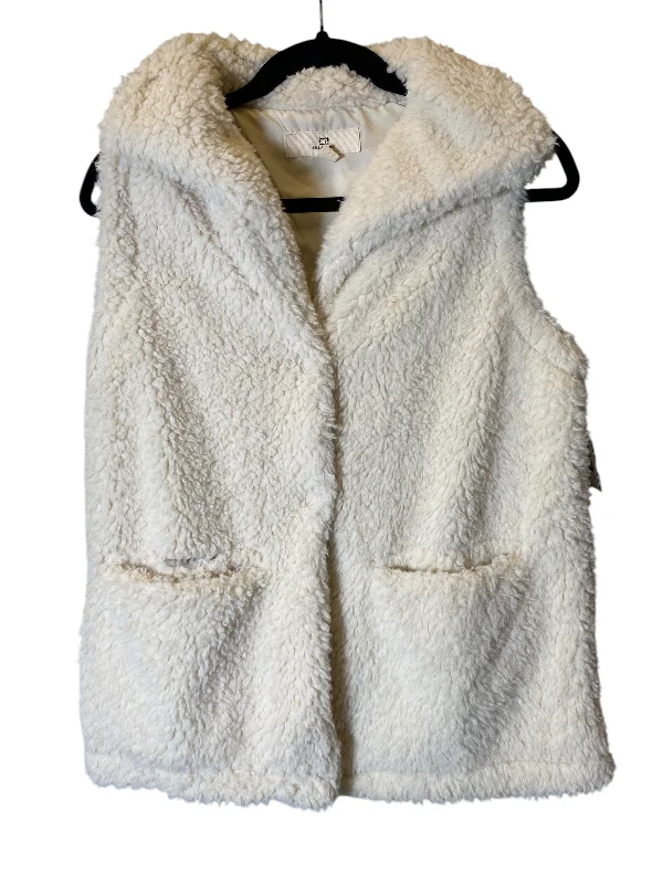 Unique Men's Flight JacketsVest Other By Thread And Supply In Cream, Size: S