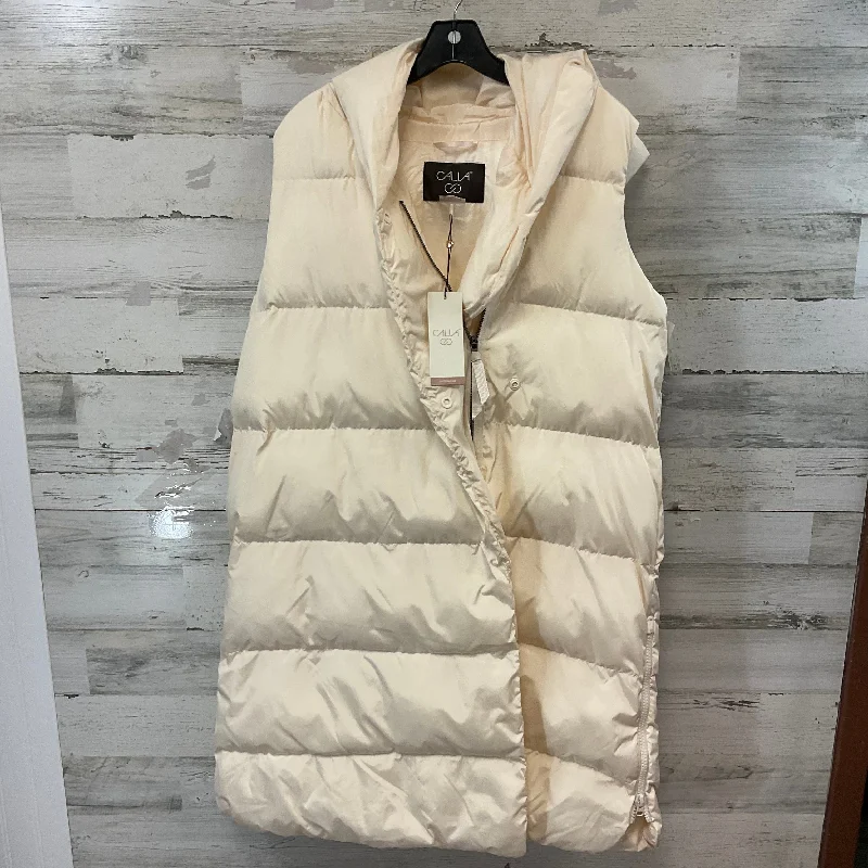 Durable Men's Car CoatsVest Puffer & Quilted By Calia In Cream, Size: L