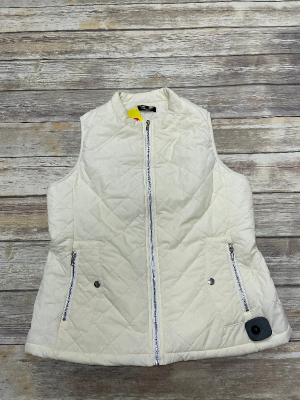 Men's Coats for WalkingVest Puffer & Quilted By Cmf In Cream, Size: L