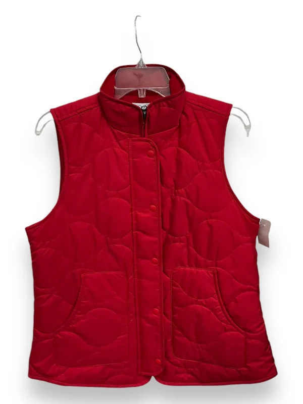 Men's Coats with HoodsVest Puffer & Quilted By Croft And Barrow In Red, Size: S