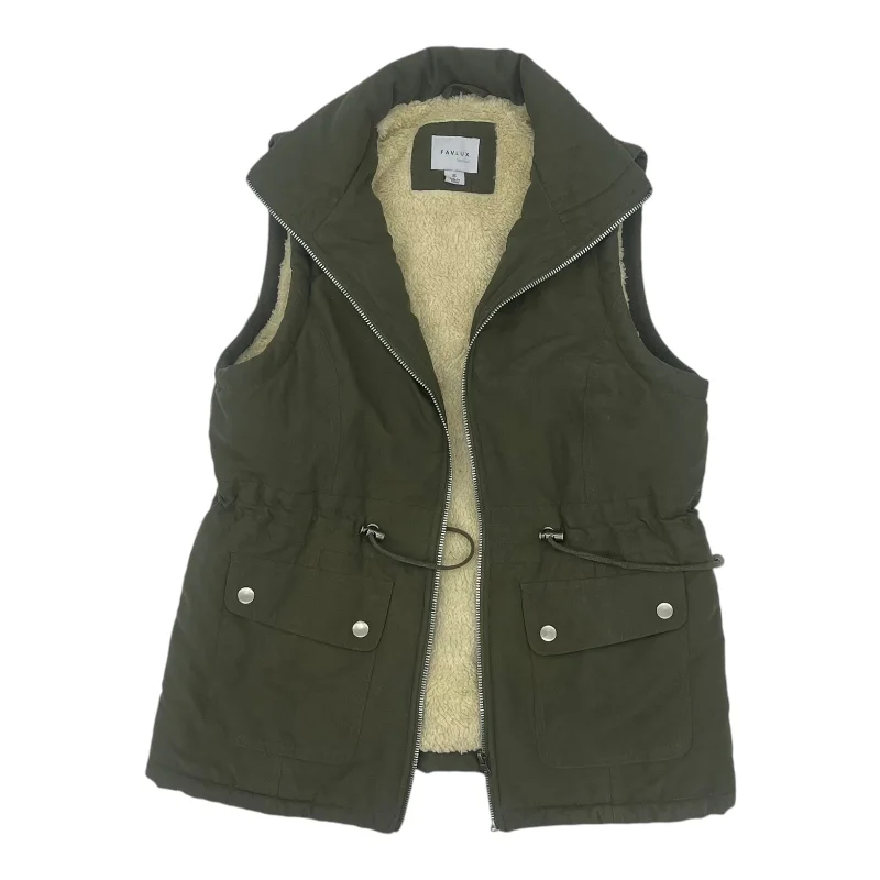 Winter-Ready Men's CoatsVest Puffer & Quilted By Favlux In Green, Size:S