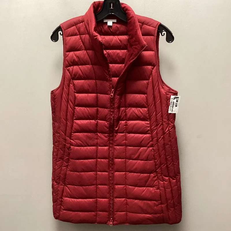 Men's Coats with ButtonsVest Puffer & Quilted By J. Jill In Red, Size: S