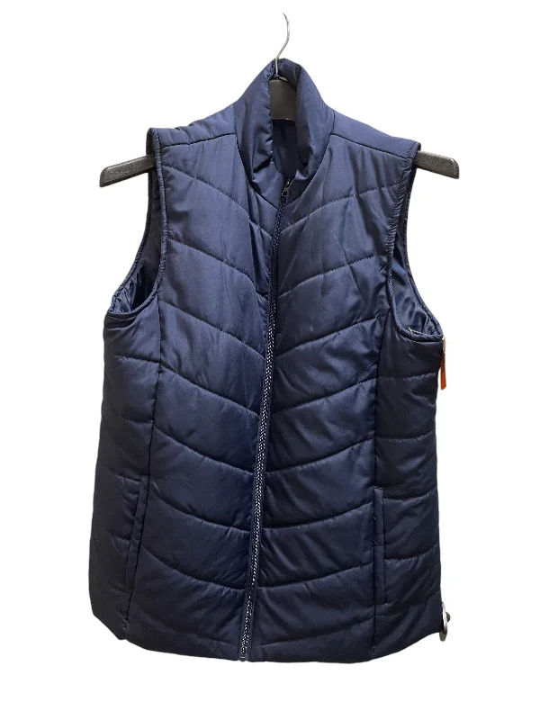 Men's Coats with Flannel LiningVest Puffer & Quilted By Kim Rogers In Navy, Size: M