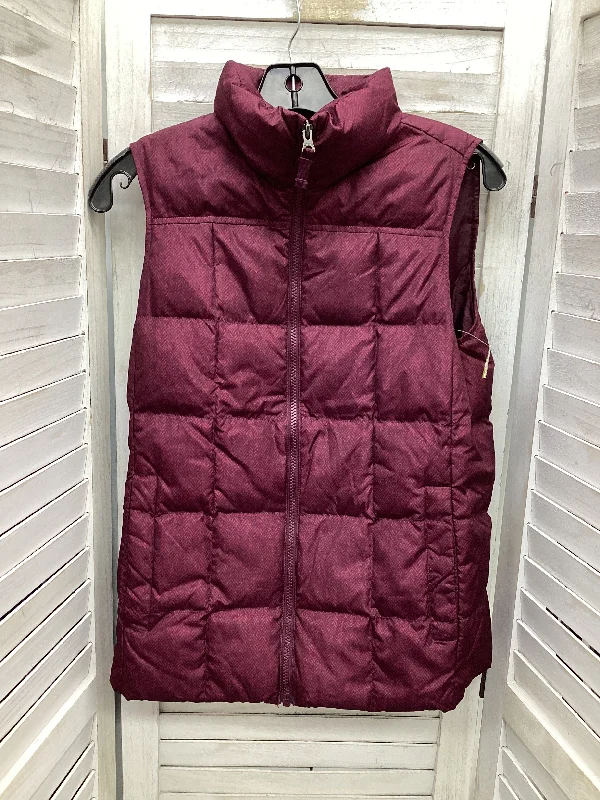 Men's Coats for WalkingVest Puffer & Quilted By Lands End In Maroon, Size: Xs