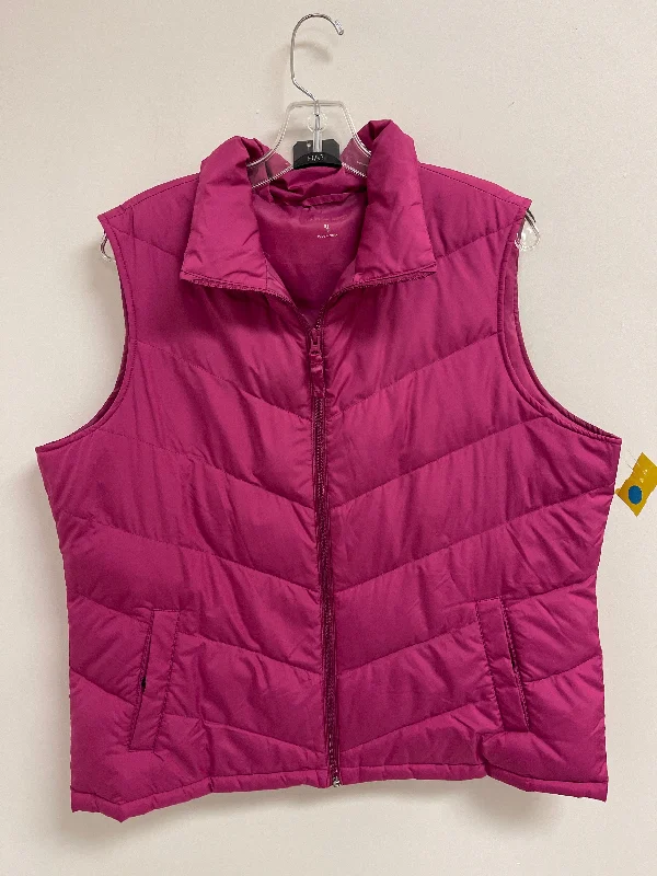 Men's Coats with Reflective StripesVest Puffer & Quilted By Lands End In Purple, Size: Xl